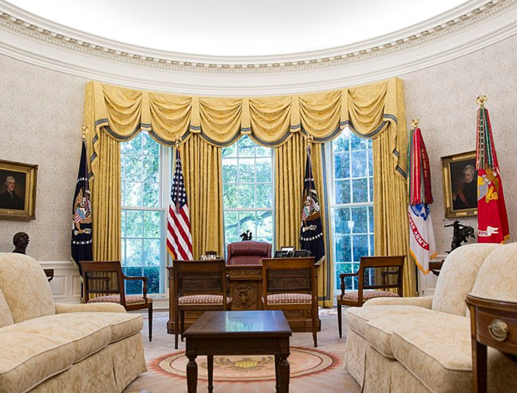 Oval office curtains